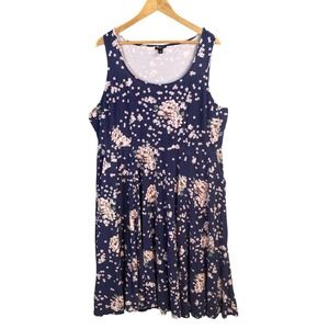 Torrid Dress Womens 3 3X Floral Dark Cottage Romantic Feminine Retro Pockets